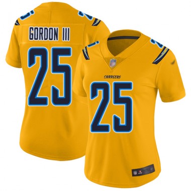Los Angeles Chargers NFL Football Melvin Gordon Gold Jersey Women Limited #25 Inverted Legend->youth nfl jersey->Youth Jersey